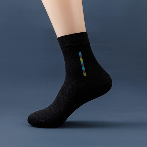 5 Pares 100% Algodón, Calcetines Media Pantorrilla -