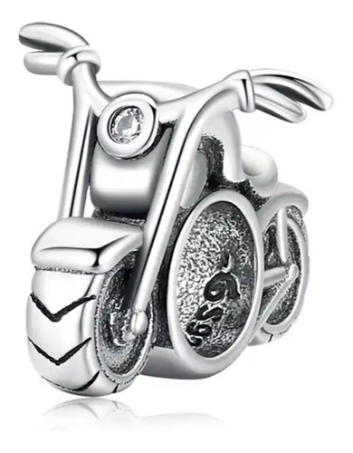 Charm Dije Motocicleta En Plata 925