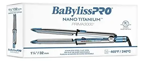 Prancha Babylisspro Nano Titanium Prima 3000, Placa 2,5 Cm Azul