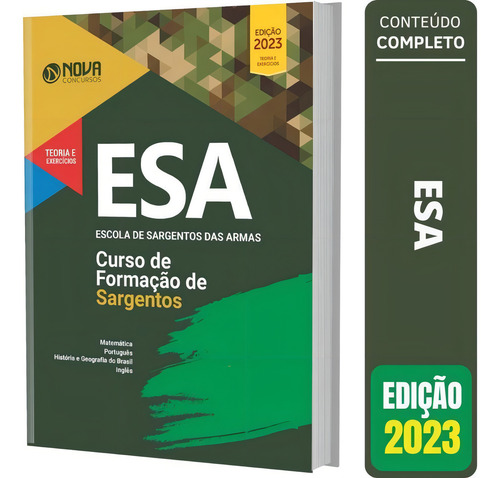 Apostila Esa 2023 - Sargentos, De Arc. Esa - Escola De Sargentos Das Armas, Vol. 1. Editorial Nova Concursos, Capa Mole, Edição 2023 Em Português, 2023