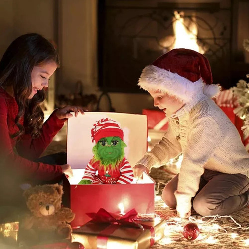 Mz Regalo Navideño De Muñeca De Látex Grinch For Niños