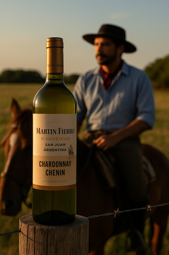 Vino Martin Fierro Chardonnay/chenin 1125ml X6 Bodega Borbor