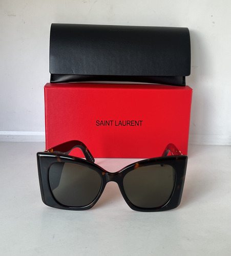 Lentes De Sol Ysl Saint Laurent Blaze Carey Tortoise (Usado)