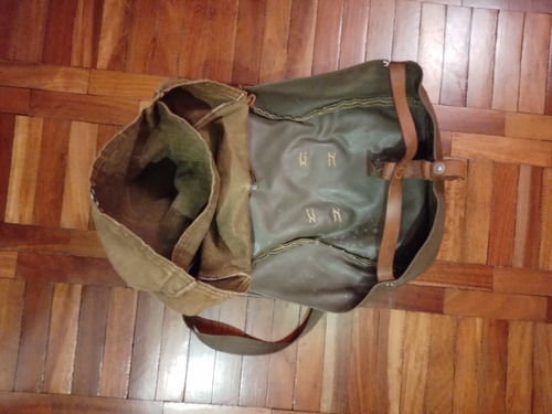 Imagen 5 de 6 de Antigua Bolsa De Pan Accesorio Militar Ejército Suizo Morral