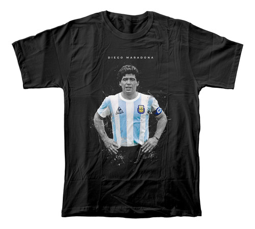 Camiseta Algodón Peinado Adulto De Futbolista Diego Maradona