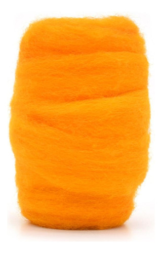Lã Merino Para Feltragem 25g - Fios Da Fazenda Cor F05 Laranja