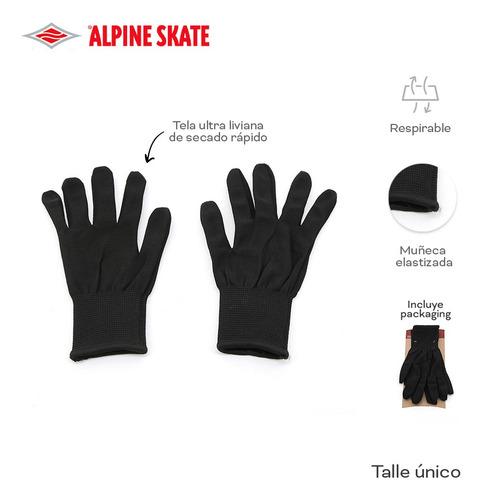 Guante Primera Piel Alpine Skate Tejido Trekking Running Sky