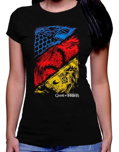 Camiseta Estampada Premium Dtg Dama Game Of Thrones Got