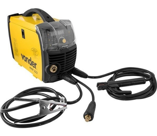 Maquina Solda Mig 222 Completa Vonder Cor Amarelo Frequência 50 Hz/60 Hz 110V/220V