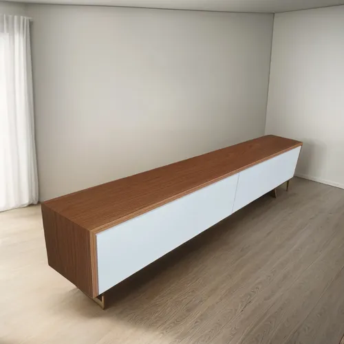 Aparador Suspenso Duas Gavetas Freijó Off White 120x20x20 Marrom-claro