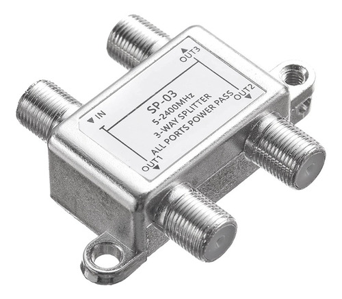 Divisor De Cable Coaxial De 3 Vías, 5-2400 Mhz, Funciona Con