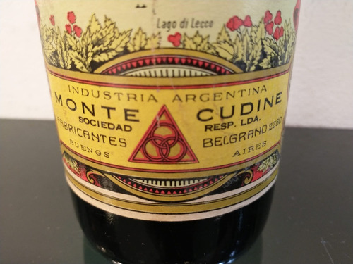 Imagen 4 de 10 de Antigua Botella De Amaro Monte Cudine 950cc