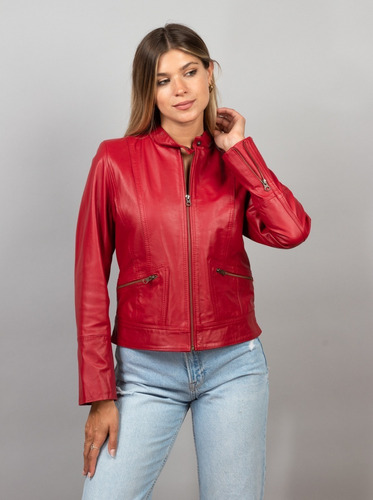 Campera De Cuero Vacuno Legítimo - Geralda - Rg Cueros