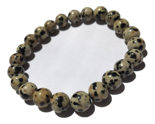 Pulsera Jaspe Dálmata Piedra Natural Amuleto