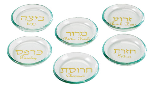 Rite Lite Juego 6 Forro Redondo Cristal Para Seder Pascua