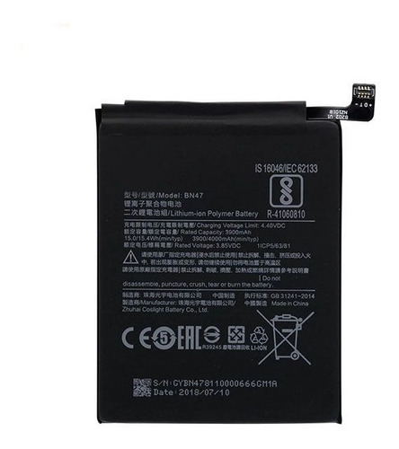 Bateria Bn47 Para Xiaomi Mi A2 / A2 Lite M1805d1sg Garantia