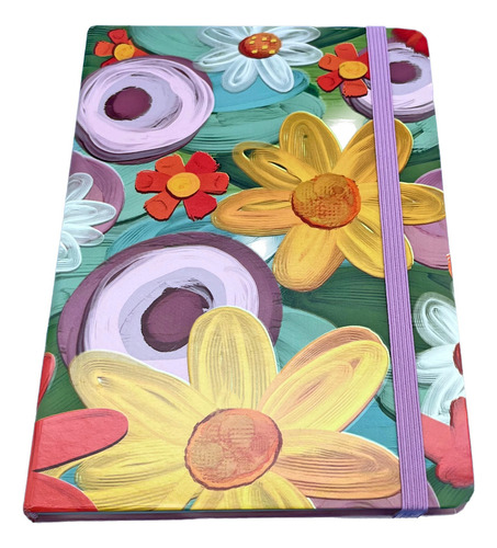 Libreta Bullet Journal Flores 96 H Francesa Notebook Girasol