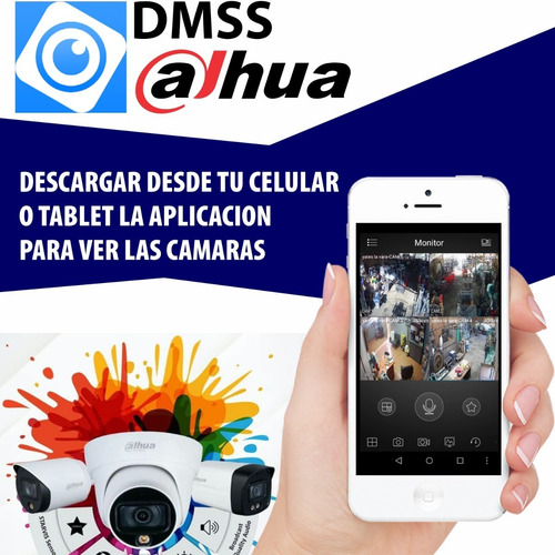 Imagen 8 de 10 de Kit Seguridad Dahua 8 Ch + 5 Camaras 4mp Wifi Audio + 1 Tb