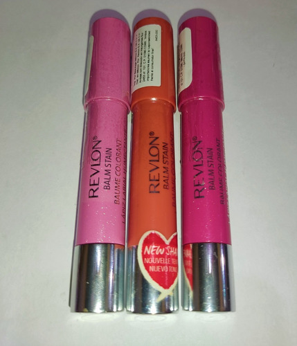Set De 3 Labiales Humectantes Con Color Revlon Balm Stain