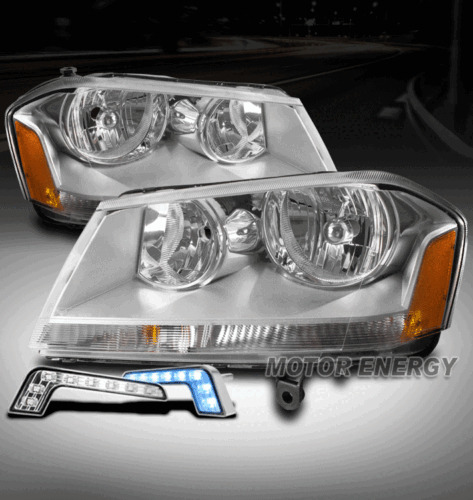 For 08-14 Dodge Avenger Replacement Chrome Headlights La Nnc