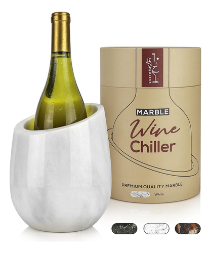 Cubo Enfriador De Mármol Para Vino  De 25.4 Fl Oz Con Caja