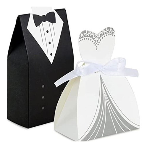 100pz Dulceros Para Boda, Cajitas Cajas Novios, Dulces