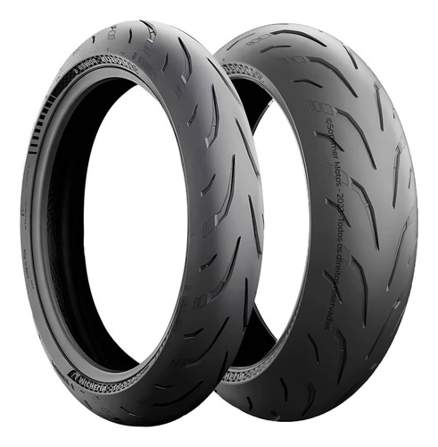 Kit Pneu Diant 120/70-17 + Tras 180/55-17 Daytona 675 S/ Cam