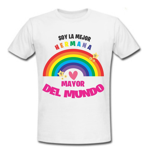 Remera Para Hermana Mayor Arcoiris