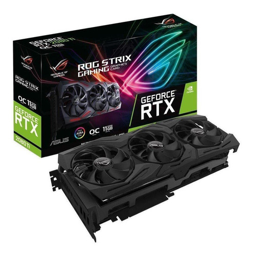 Placa de vídeo Nvidia Asus  ROG Strix GeForce RTX 20 Series RTX 2080 Ti ROG-STRIX-RTX2080TI-O11G-GAMING OC Edition 11GB