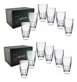 Vaso X12 Unidades 380 Ml Set X12 Vasos Lindo Modelo Color Vidrio