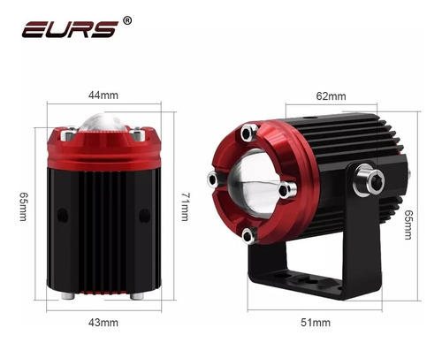 Mini Proyector Led Doble Color 9d Moto Auto Universal 12v24v