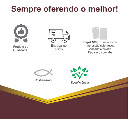 Envelope De Dízimo E Oferta Personalizado 200 Unidades