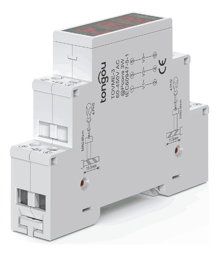 Medidor De Voltaje Eléctrico 60-450 V, Fase Tres. Medidor