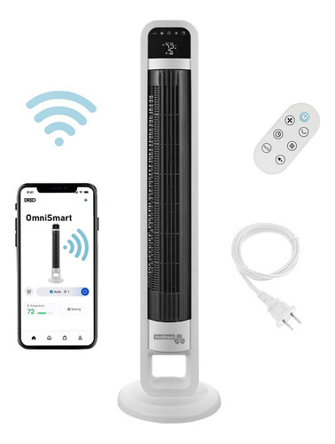Ventilador Oscilatorio Wifi, Mxomb-001, 1pza, 53w, 127v, 60h Estructura Blanco Diámetro 26 cm