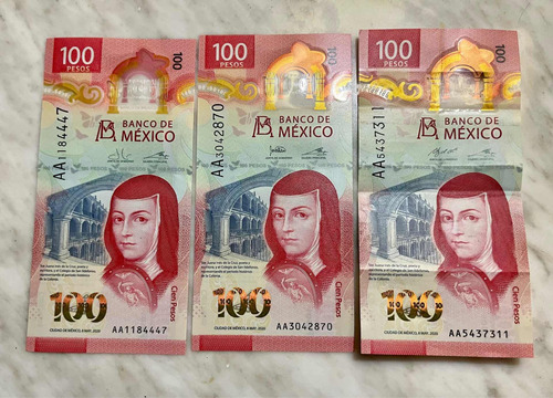 Billetes De 100 Pesos Nuevos Serie Aa