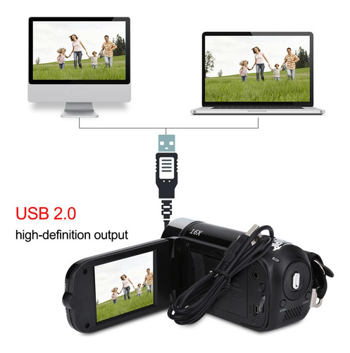 Full Hd 270° Rotación 16x Videocámara Digital De Alta Defini
