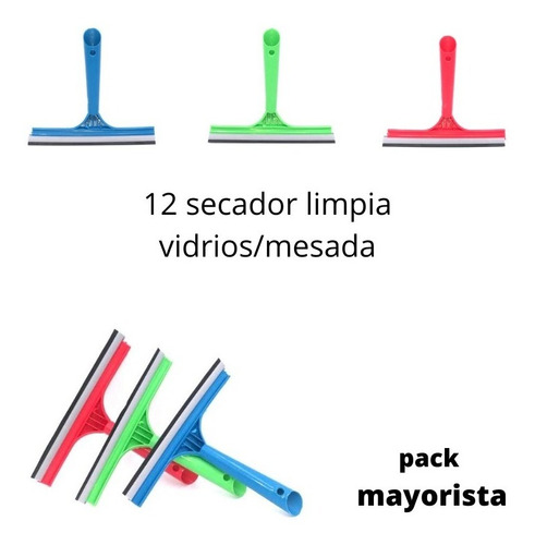 Pack Mayorista 12 Secadores Limpia Vidrio Mesada 22cm Oferta