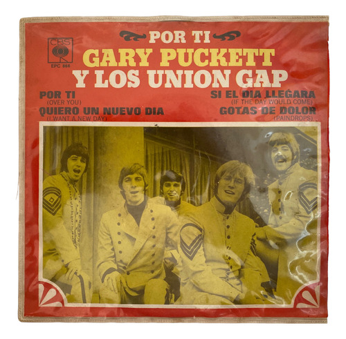 Disco Lp Vinyl 45rpm Gary Puckett Y Los Union Gap Por Ti Cbs