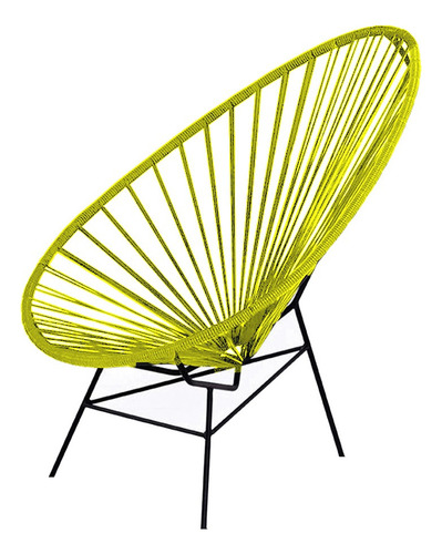 Silla Acapulco Clásica Pvc Exterior Personalizable Ikapali Color Amarillo Liso