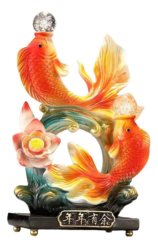 Estatua De Pescado Chino Ornamento De Escritorio Decoración