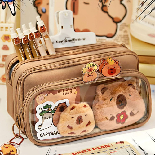 Estuche Aesthetic De Lapicera De Capibara Estuche P Lápices