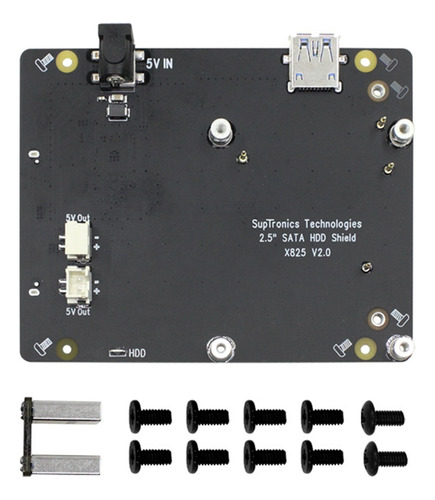 Placa De Expansión De Almacenamiento Hdd/ssd X825 V2.0 De 2,