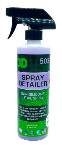 3d Spray Detailer Lubricante Para Descontaminar 16 Oz 