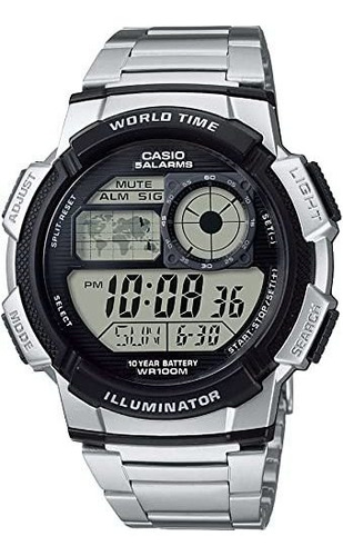 Casio Ae1000wd-1avcf Silver-tone Reloj Digital Para Hombre