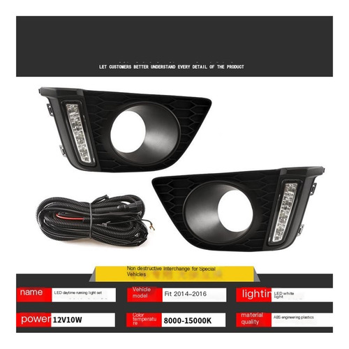 Para Honda 14-16 Fit Rs Led Faróis De Neblina Dianteiros Gk5