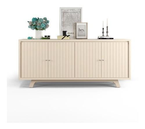 Aparador Mueble Buffet Bargueño 4 Puertas Living Brise