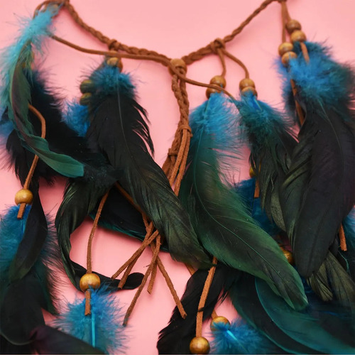 T Diadema De Plumas, Tocado Hippie Para Mujeres Y Niñas,