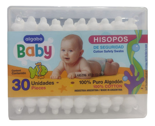 Hisopos De Seguridad Algabo Baby 30 Unidades