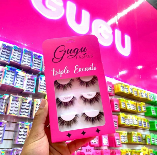 Pestañas Gugu Lashes Triple Encanto Fibras De Seda