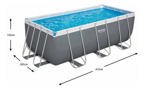 Pileta estructural rectangular Bestway Power con capacidad de 8124L 4.12x2.01x1.22m